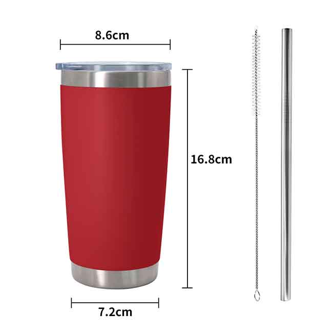 20 oz stainless steel tumbler with straw