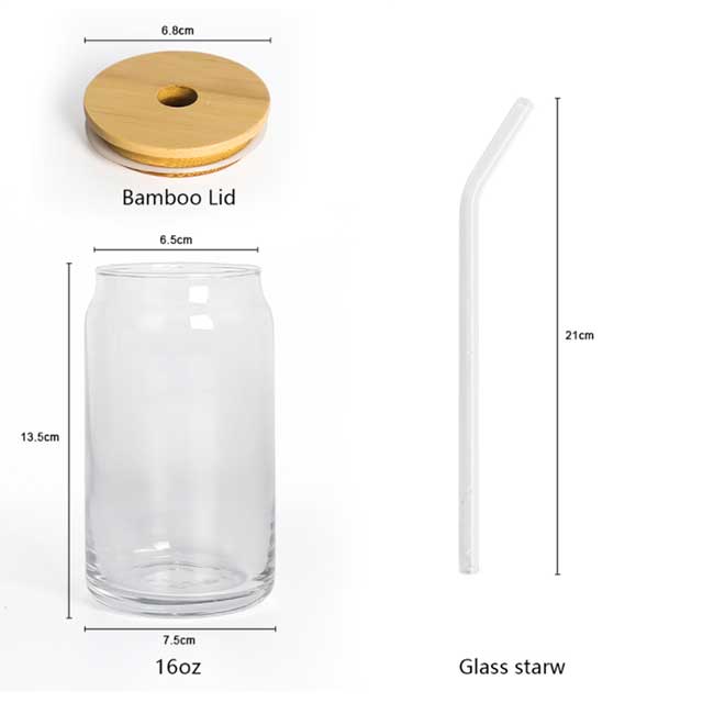 sublimation glass can tumbler details