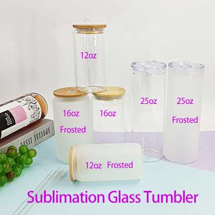 sublimation glass can tumbler