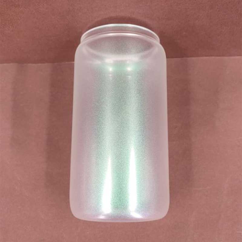 16oz sublimation iridescent can glass
