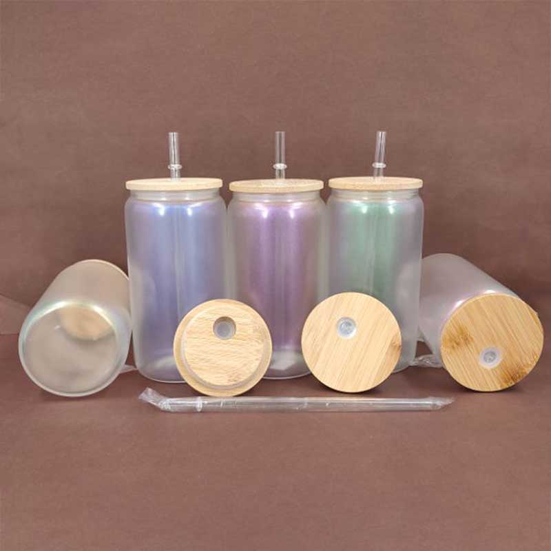 sublimation iridescent can glass