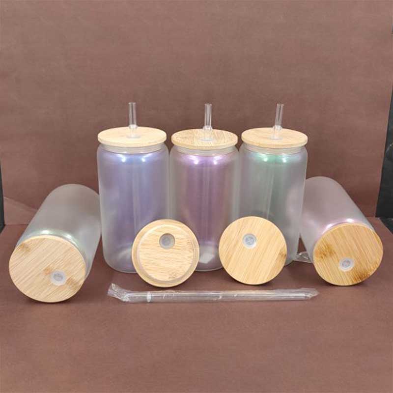 sublimation iridescent glass can