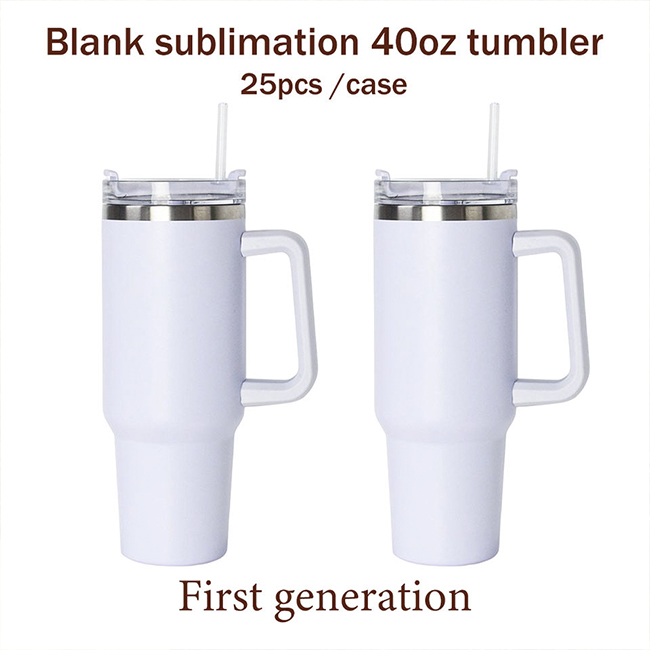 40oz Glitter Sublimation Tumbler w/handle; Stanley, DecoMuse Boutique
