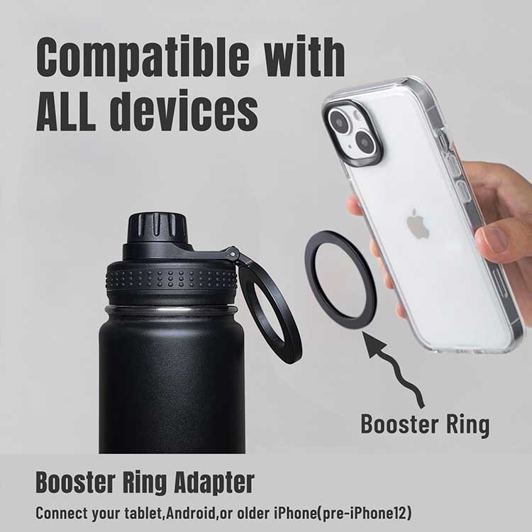 Magsafe Water sport bottle with Magnet Phone TripodMagnetic Phone Mount 